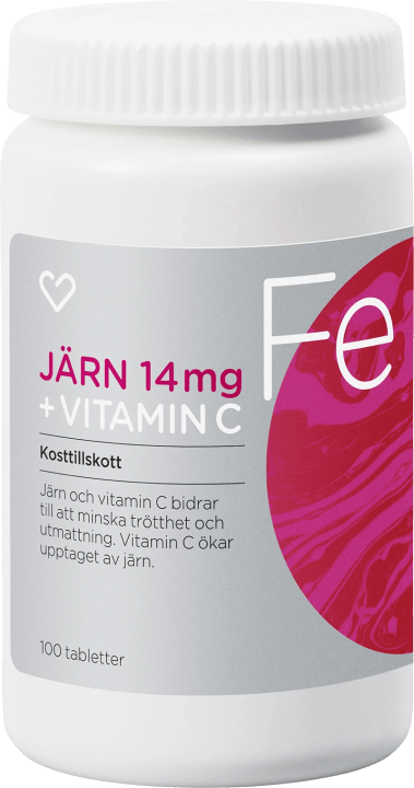 Hjärtats Järn + Vitamin C Tablett 100 st Hjärtats