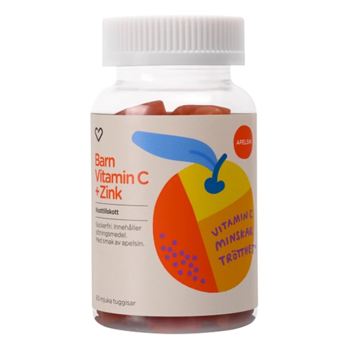 Hjärtats Barn Vitamin C + Zink tuggisar 60 st Hjärtats