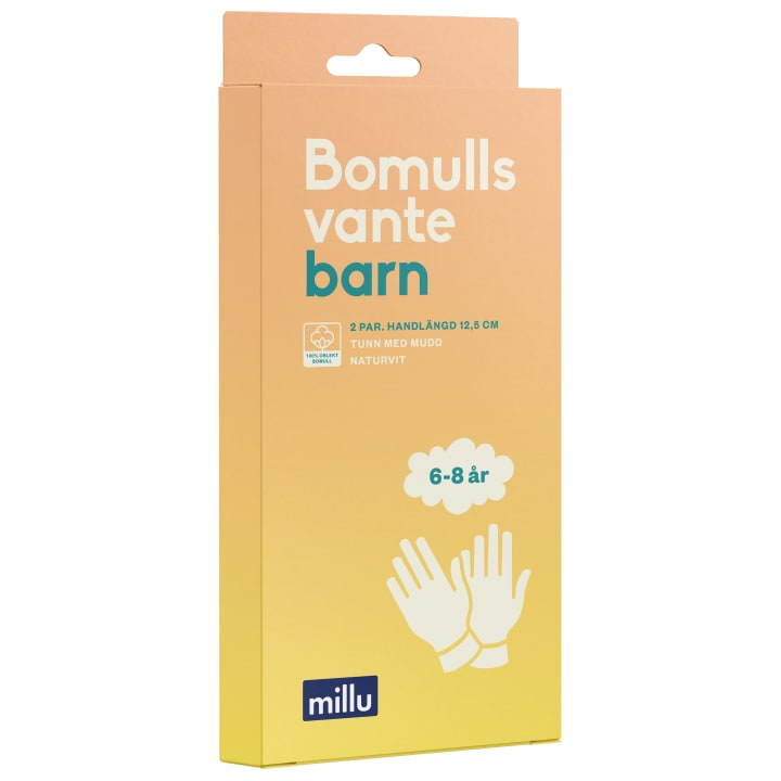 Millu Bomullsvante Barn 6-8 år 2 par Millu