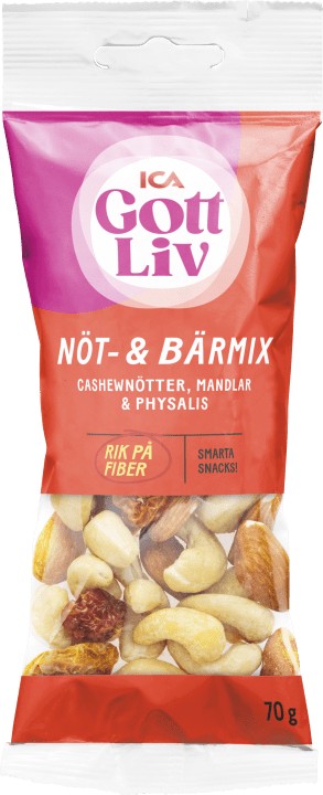 ICA Gott Liv Nöt & Bärmix 70 g ICA Gott Liv