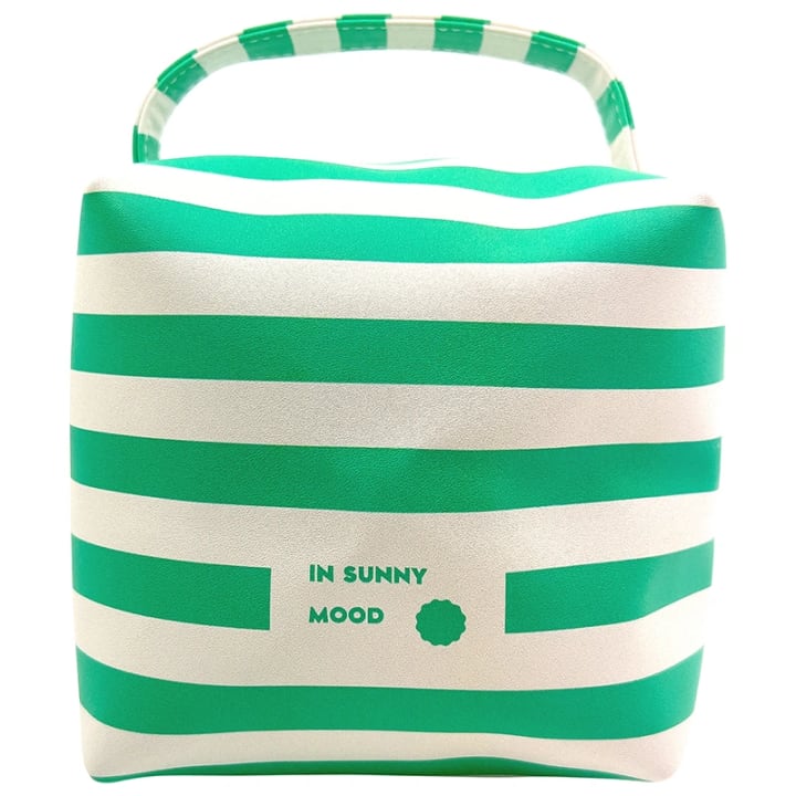 IN SUNNY MOOD Sunny Square Cosmetic Stripe Green In Sunny Mood