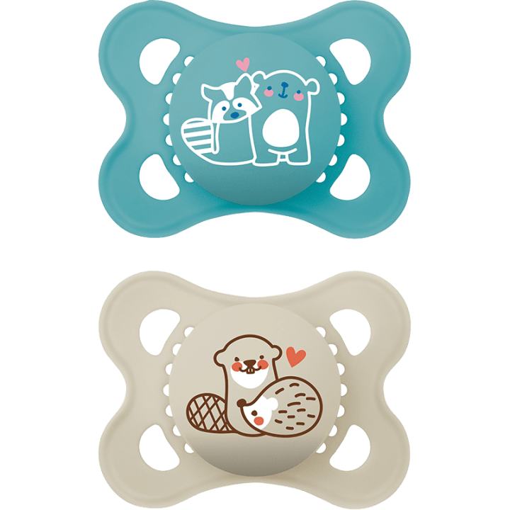 MAM Original Napp 0-6 mån Silk 2-pack Blå Mam