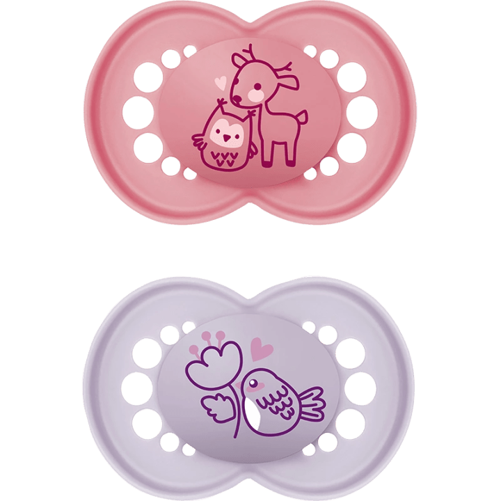 MAM Original Napp 6-16 mån Silk 2-pack Rosa Mam