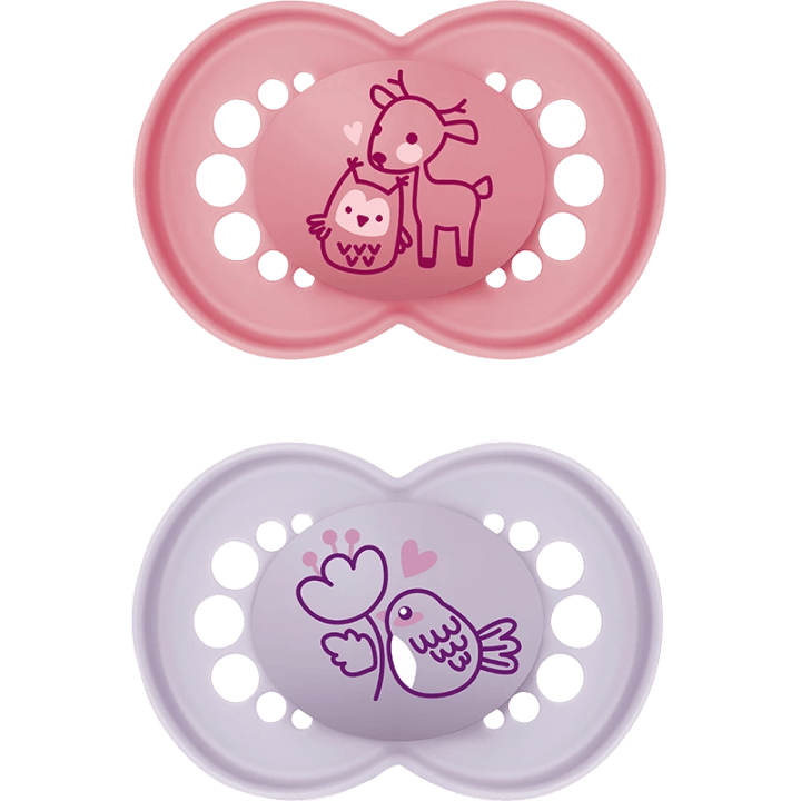 MAM Original Napp 6-16 mån Latex 2-pack Rosa Mam