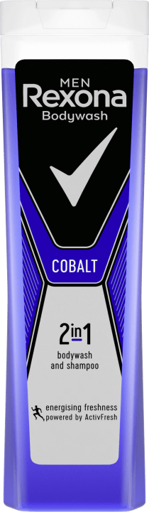 Rexona 2 in 1 Body wash and shampoo Cobalt for Men 225 ml Rexona