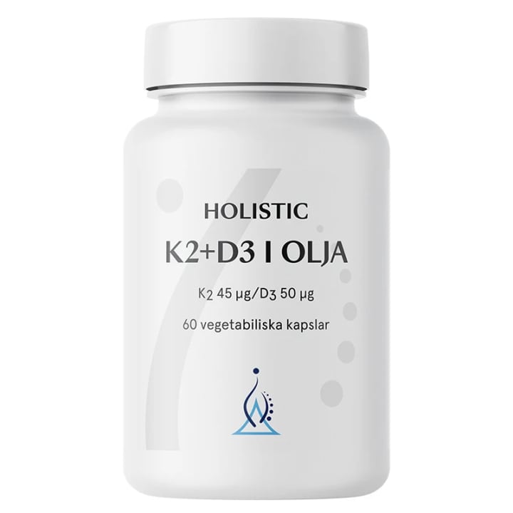 Holistic K2+D3-vitamin i Olja 60 st Holistic
