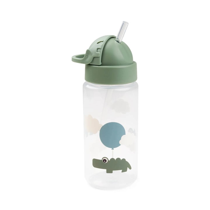 Done by Deer Straw Bottle Happy Clouds Green Done by Deer