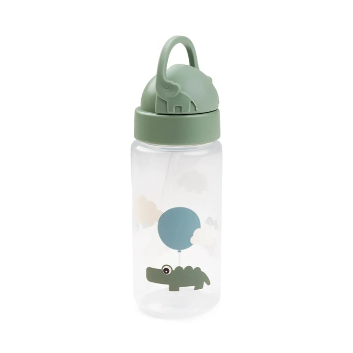 Done by Deer Straw Bottle Happy Clouds Green Done by Deer