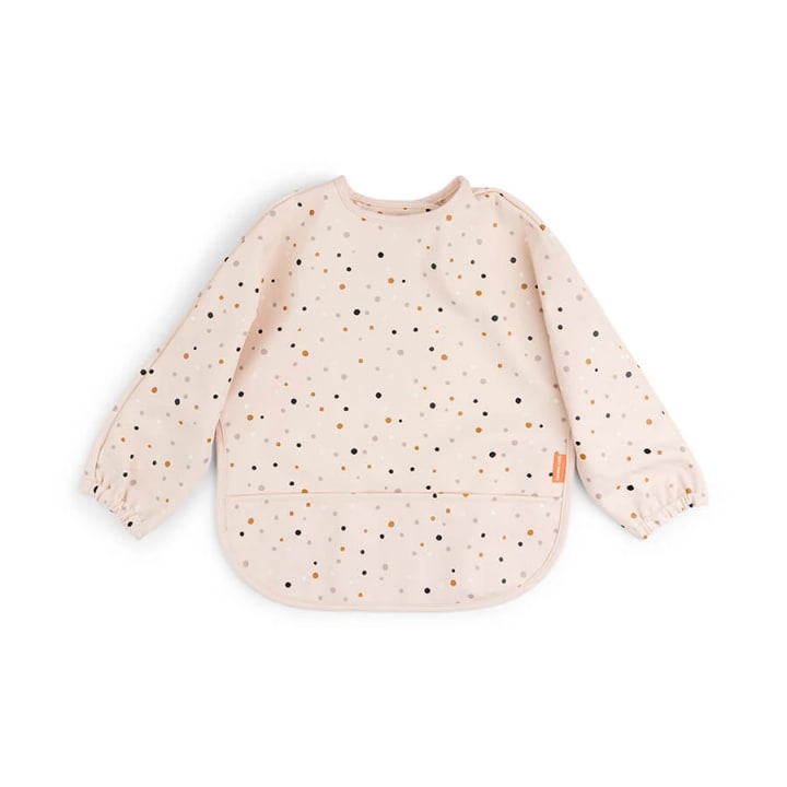 Done by Deer Sleeved Pocket Bib Happy dots Powder Done by Deer