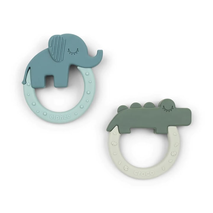 Done by Deer Teether Deer friends Green/Blue 2-pack Done by Deer
