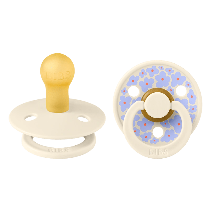BIBS Pacifier Studio Colour Jasmine Latex Size 1 Ivory Mix 2-pack Bibs