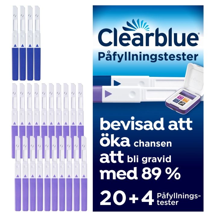 Clearblue 20 Ägglossningstester & 4 Graviditetstester till Clearblue Advanced Fertilitetsmonitor Clearblue