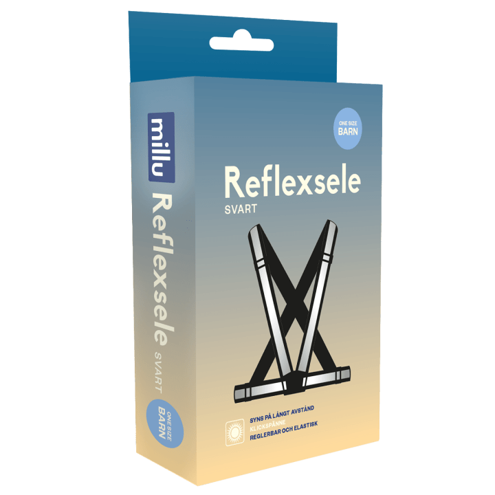 Millu Reflexsele Svart Barn 1 st Millu