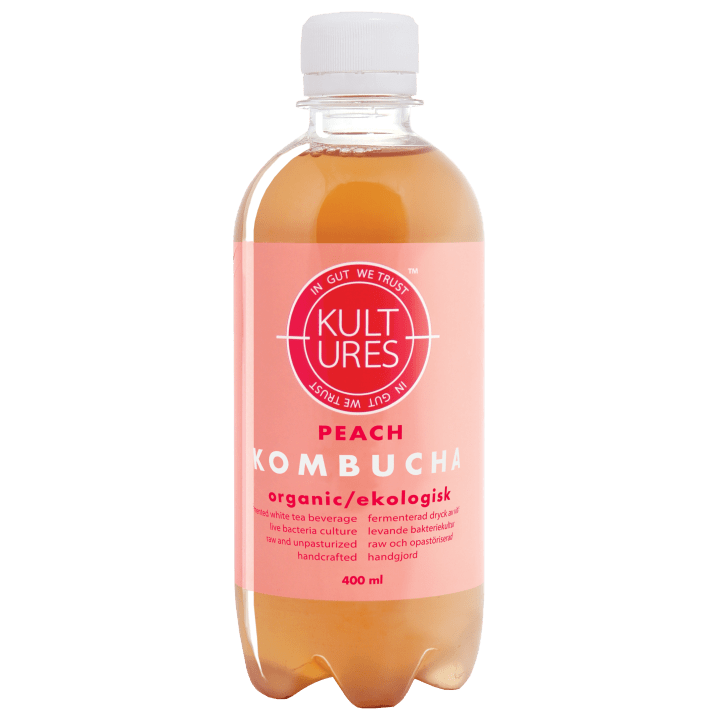 Kultures Kombucha Peach EU Organic 400 ml Kultures