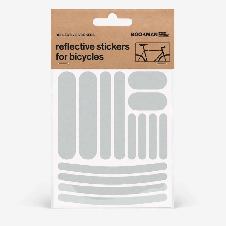 Bookman Reflective Stickers Strips White Bookman