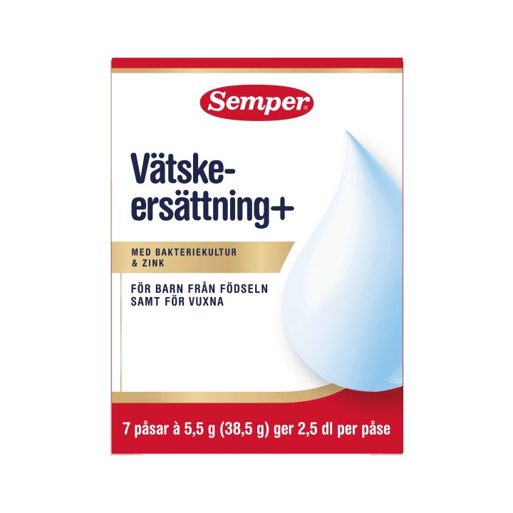Semper Vätskeersättning+ 7 dospåsar Semper