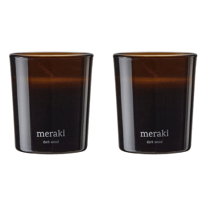 Meraki Doftljus Dark Wood 2x60g Meraki