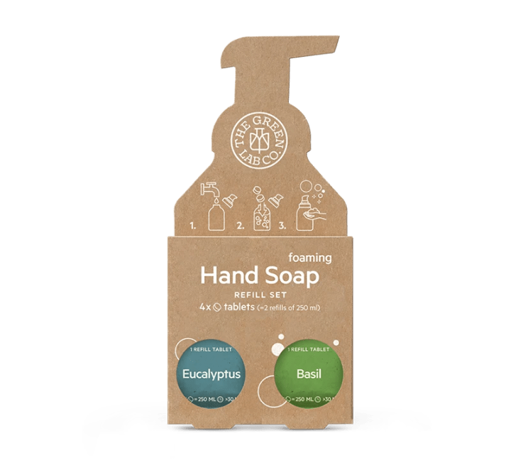 The Green Lab Hand Soap Tabs Eucalyptus & Basil 4x125ml The Green Lab