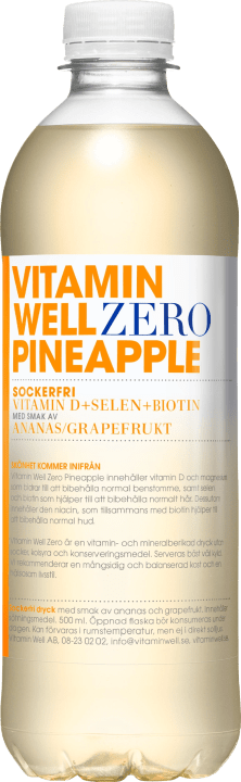 Vitamin Well Zero Pineapple 500 ml Vitamin Well