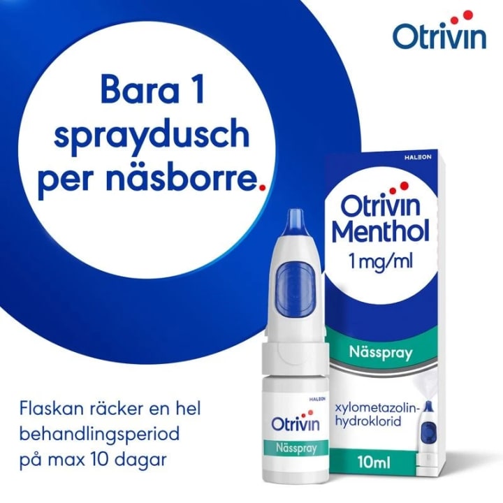 Otrivin Menthol Nässpray utan konserveringsmedel, 1mg/ml Otrivin