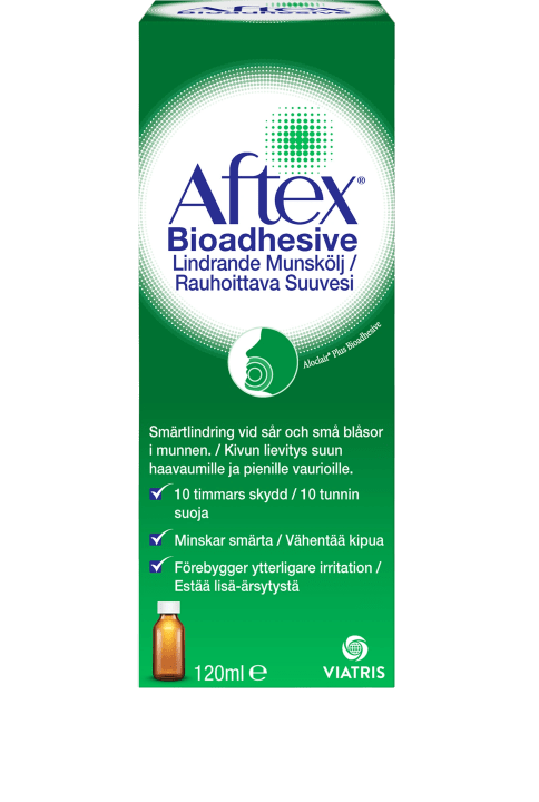Aftex Bioadheisve Lindrande Munskölj 120 ml Aftex