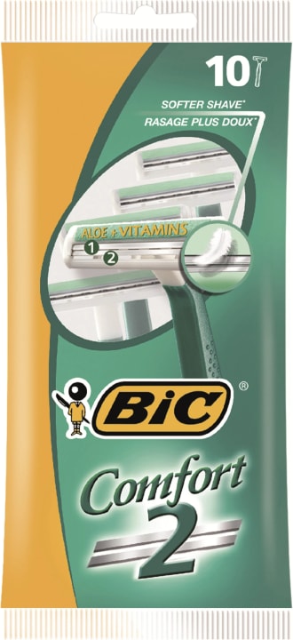 BIC Comfort 2 Tvåbladiga Engångshyvlar för Män 10-pack BIC