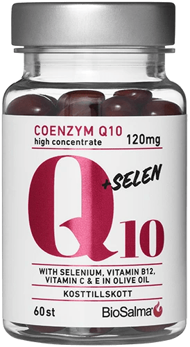 BioSalma Q10 Coenzyme 120mg + selen 60 kapslar BioSalma