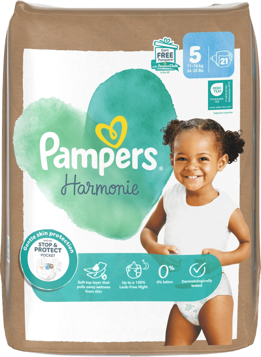 Pampers Harmonie Storlek 5 Taped 11-16 kg 21 st Pampers
