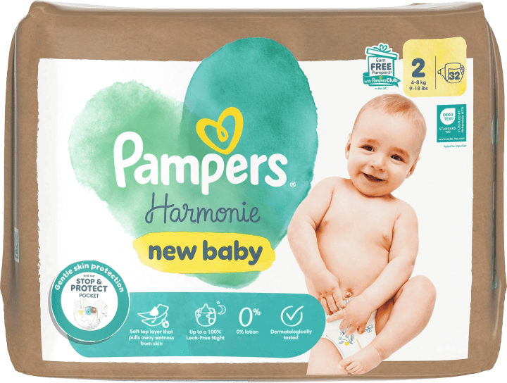 Pampers Harmonie Storlek 2 4-8 kg 32 st Pampers
