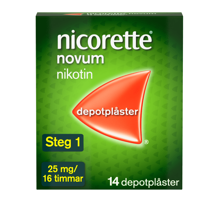 Nicorette Novum depotplåster 25 mg/16 timmar 14 st Nicorette