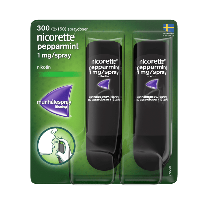 Nicorette Pepparmint munhålespray 1 mg/spray 300 sprayningar Nicorette