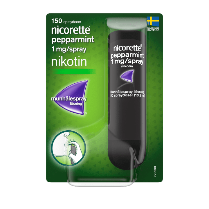 Nicorette Pepparmint munhålespray 1 mg/spray 150 sprayningar Nicorette