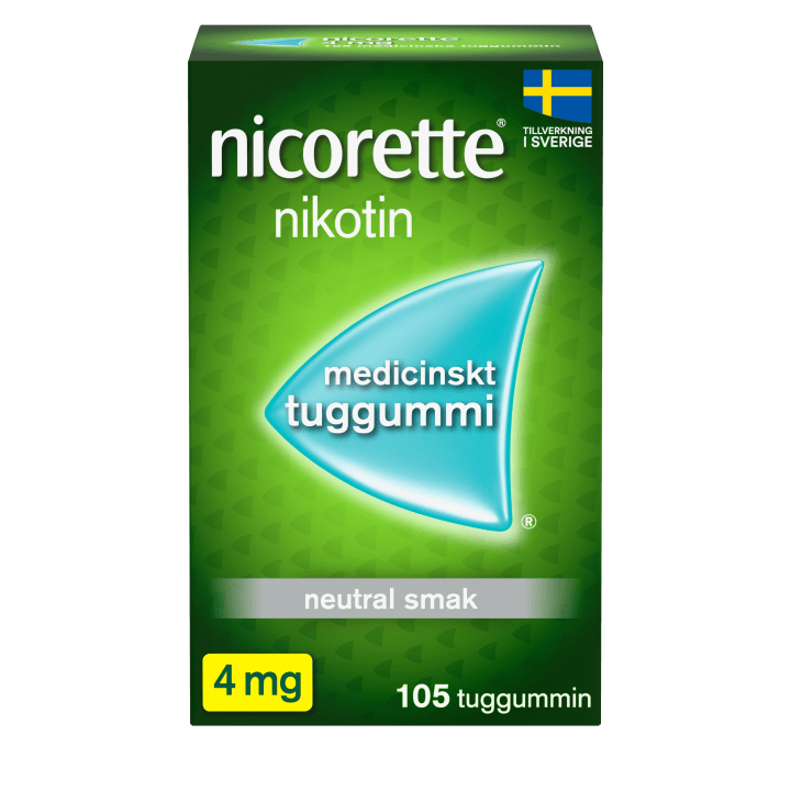 Nicorette medicinskt tuggummi 4 mg 105 st Nicorette