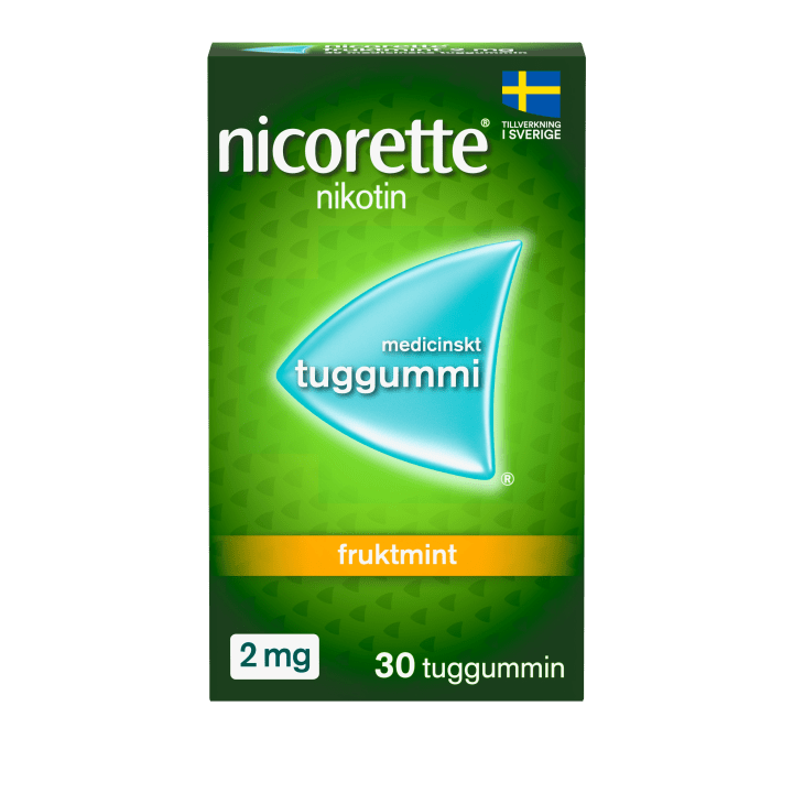 Nicorette Fruktmint medicinskt tuggummi 2 mg 30 st Nicorette