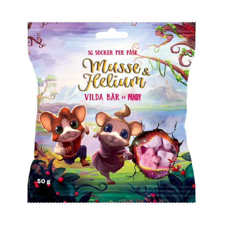 Pändy Candy Musse & Helium Vilda Bär 50 g Pändy