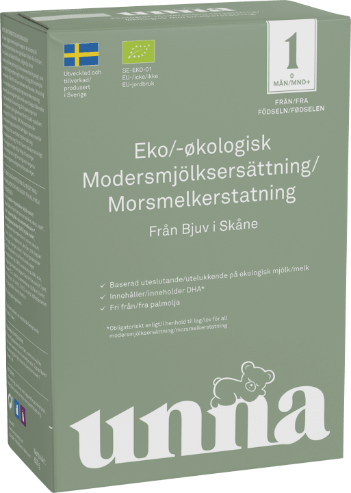 Unna Ekologisk Modersmjölksersättning Steg 1 600 g Unna