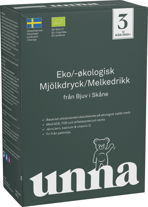 Unna Ekologisk Mjölkdryck Steg 3 600 g Unna