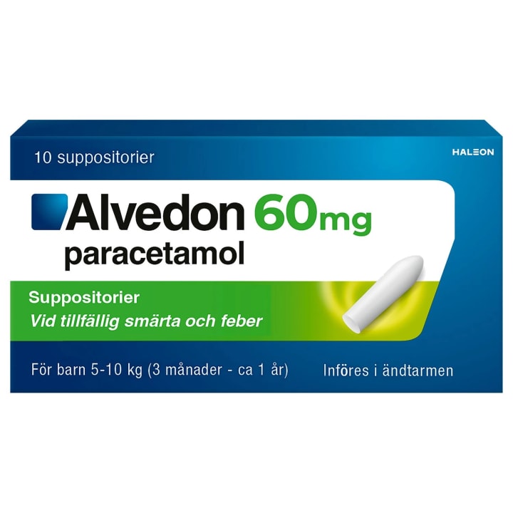 Alvedon suppositorium 60 mg 10 st Alvedon