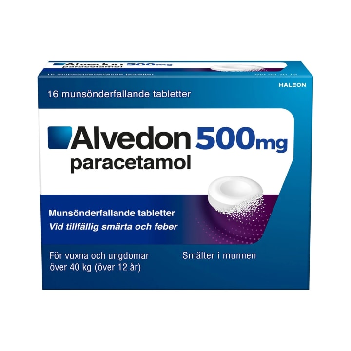Alvedon munsönderfallande tablett 500 mg 16 st Alvedon