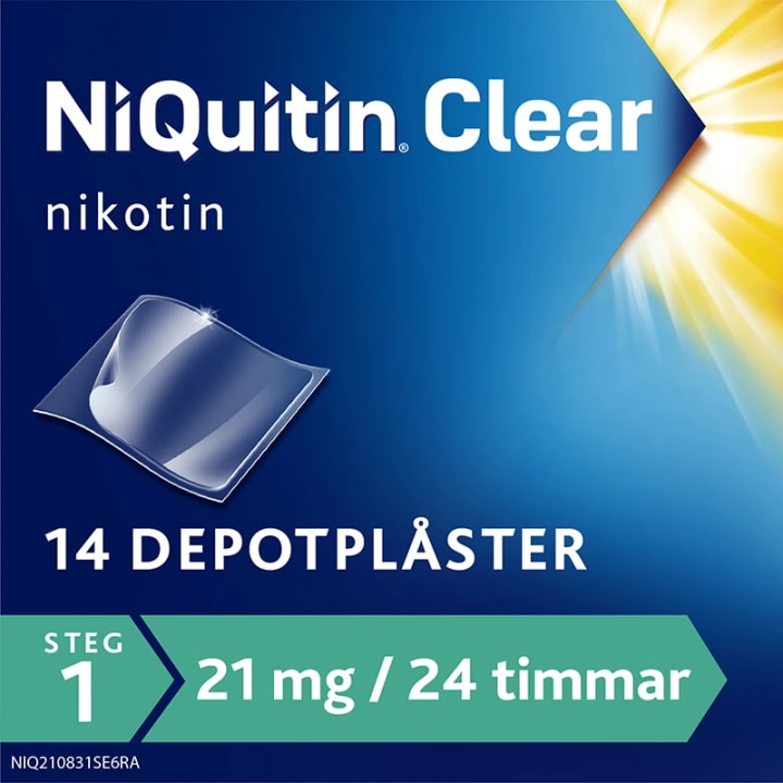 NiQuitin Clear depotplåster 21 mg/24 timmar 14 st Niquitin