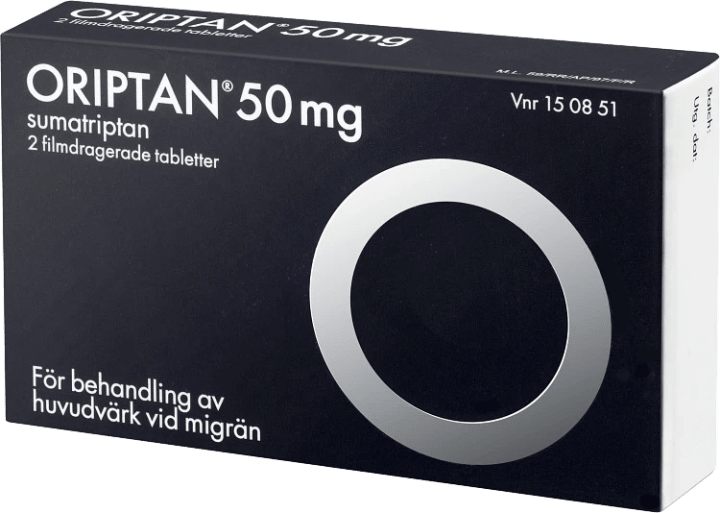 Oriptan filmdragerad tablett 50 mg 2 st Oriptan