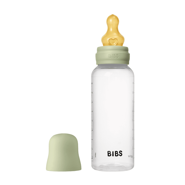 BIBS Baby Bottle Round Latex Medium Flow Sage 270 ml 1-pack Bibs