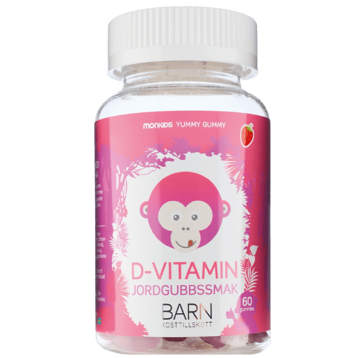 Monkids D-vitamin Barn Jordgubb 60 st Monkids