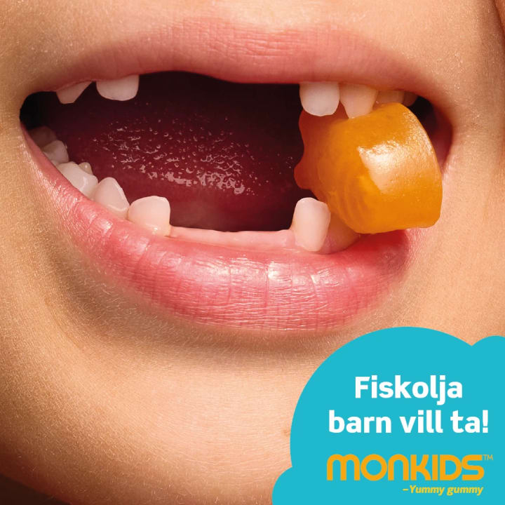 Monkids Fiskolja Barn Citron 60 st Monkids