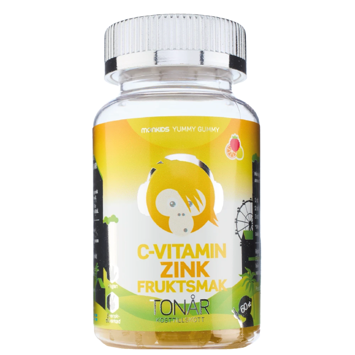 Monkids C-vitamin+Zink Fruktsmak Tonår Tuggtablett 60 st Monkids