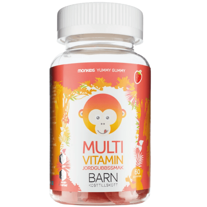 Monkids Multivitamin Barn Jordgubb 60 st Monkids