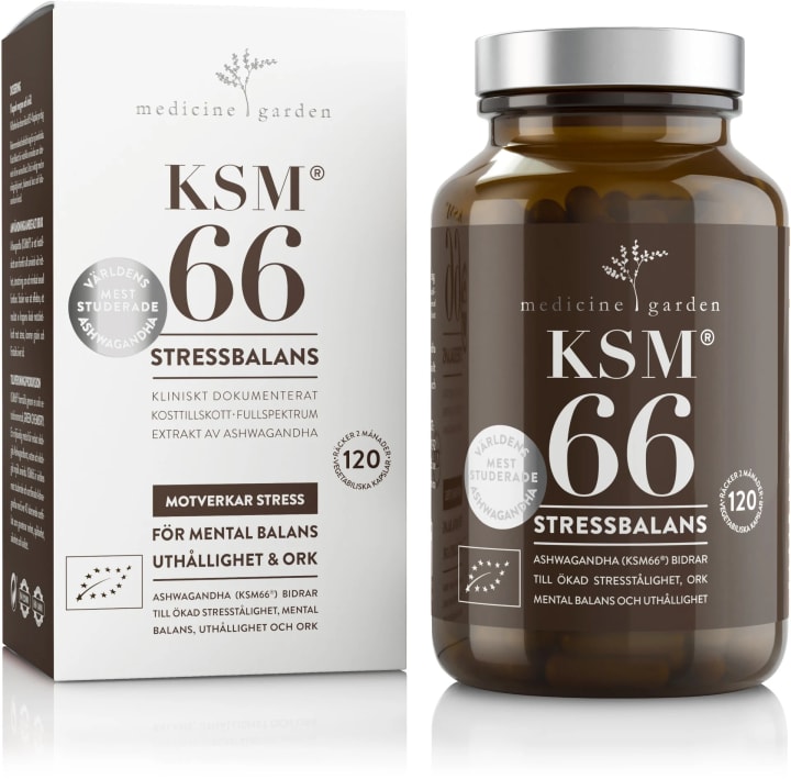 KSM66 Ekologisk Ashwagandha 300 mg 120 kapslar Ksm66