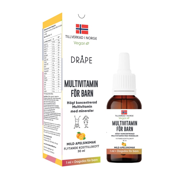 Dråpe Multivitamin Barn Droppar 30 ml Dråpe
