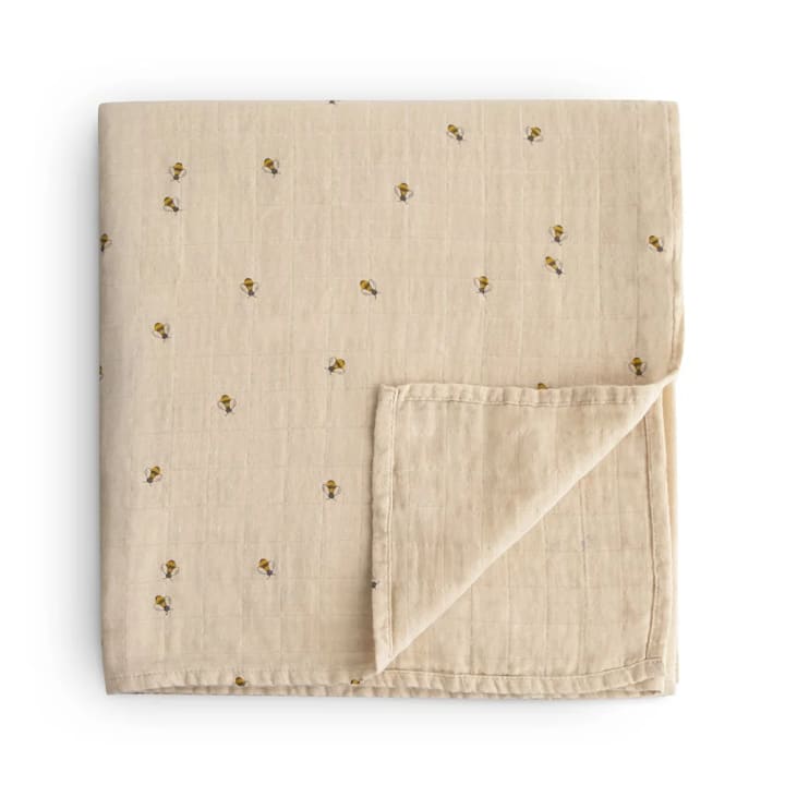 Mushie Muslin Swaddle Bees Mushie