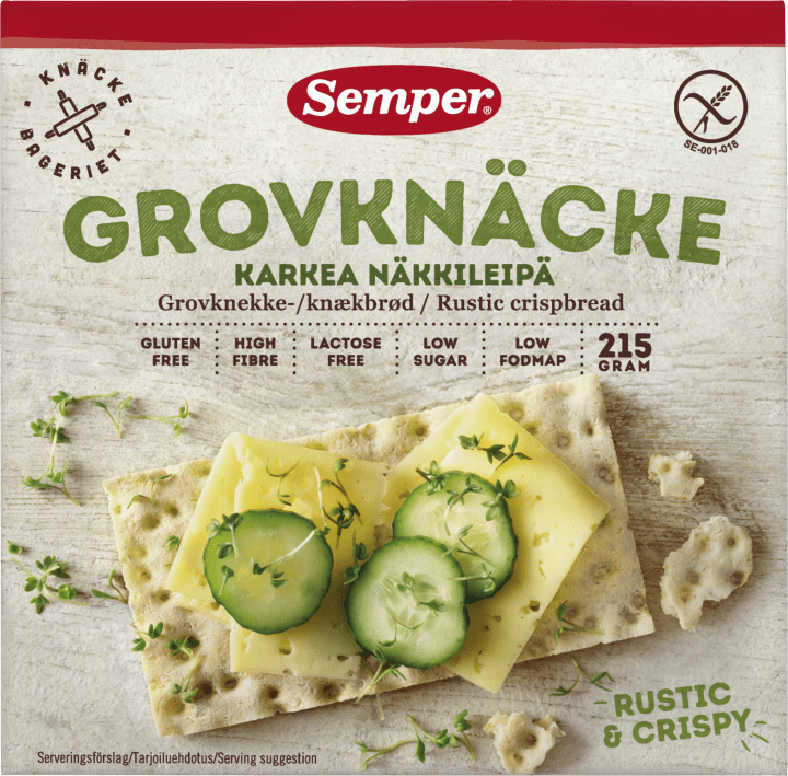 Semper Grovknäcke Glutenfritt 215 g Semper